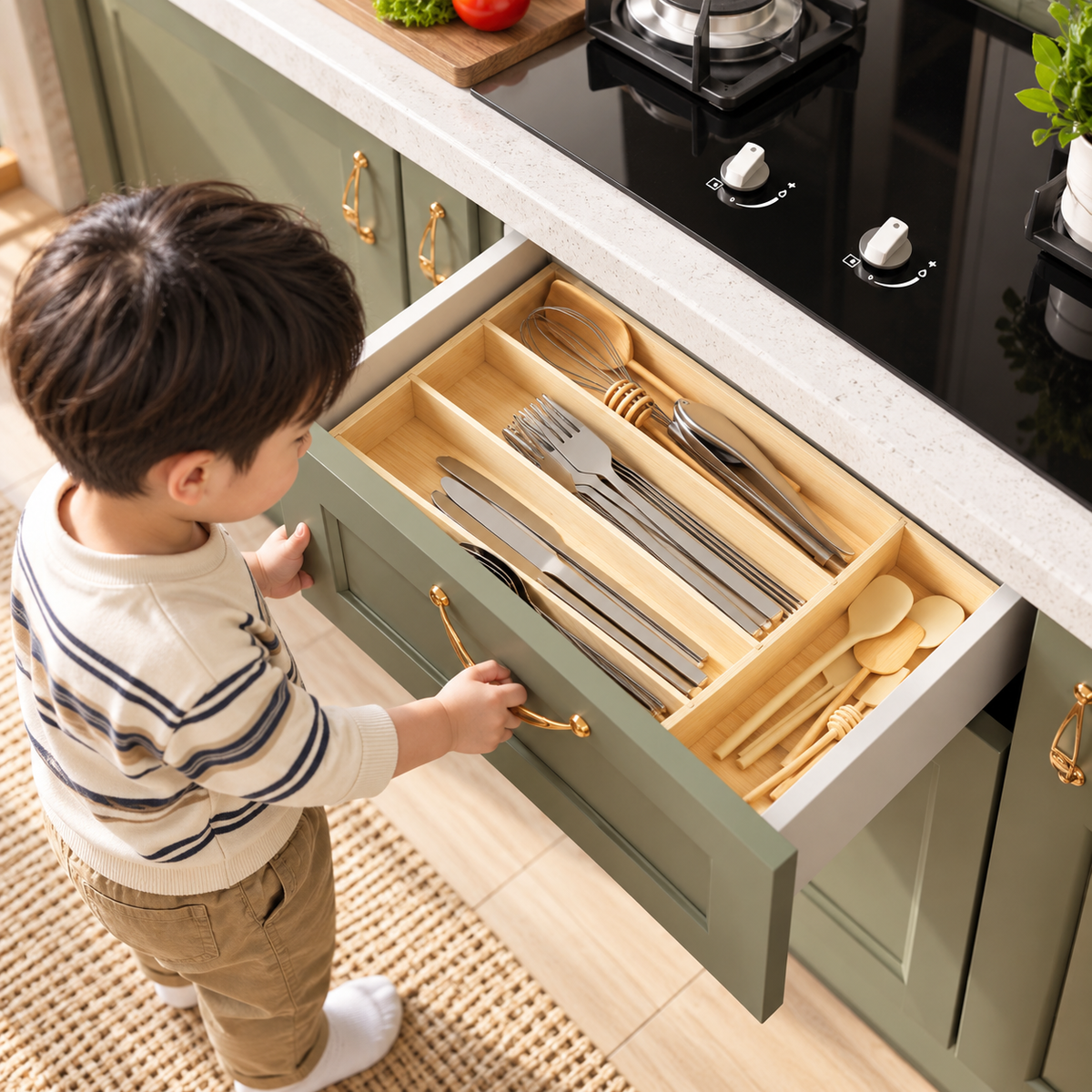 SpaceNest Bamboo Drawer Organizer