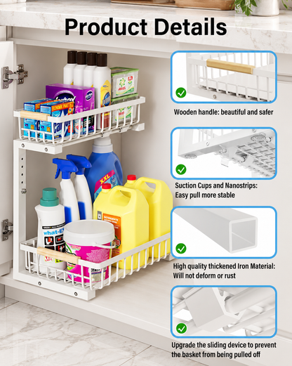 SpaceNest 2-Tier Pull-Out Organizer
