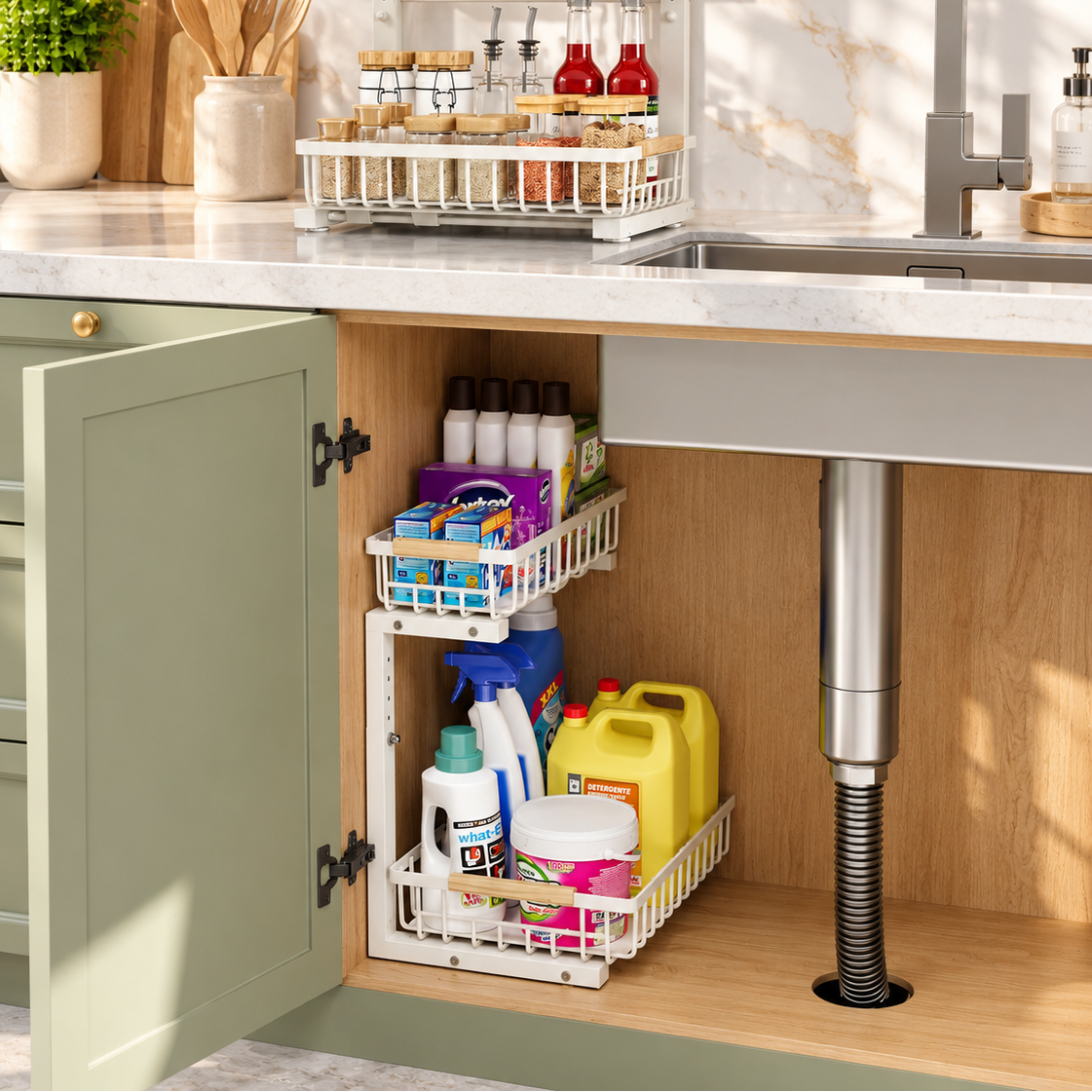 SpaceNest 2-Tier Pull-Out Organizer