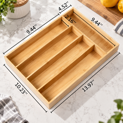 SpaceNest Bamboo Drawer Organizer