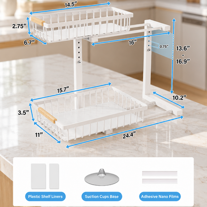 SpaceNest 2-Tier Pull-Out Organizer