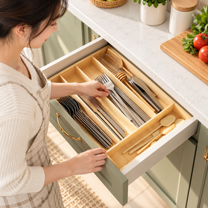 SpaceNest Bamboo Drawer Organizer