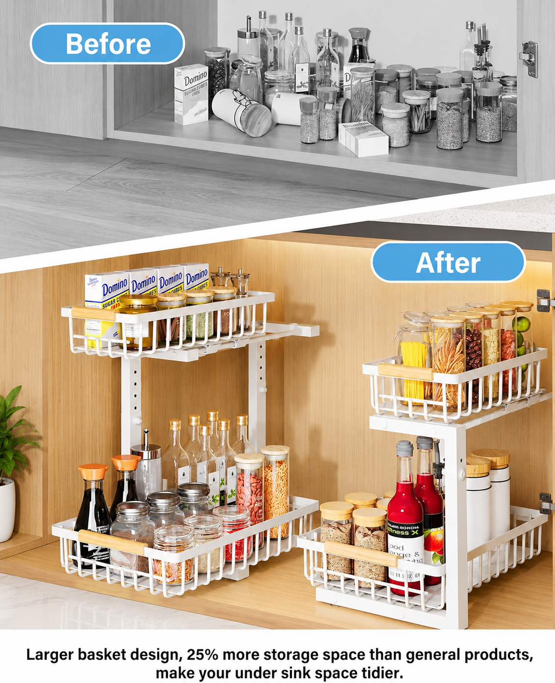 SpaceNest 2-Tier Pull-Out Organizer